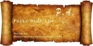 Peitz Atália névjegykártya